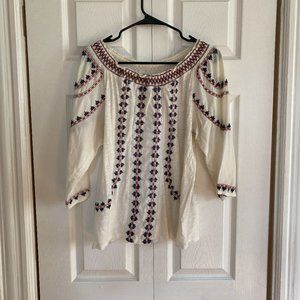 Lucky Brand Embroidered Long Sleeve Shirt